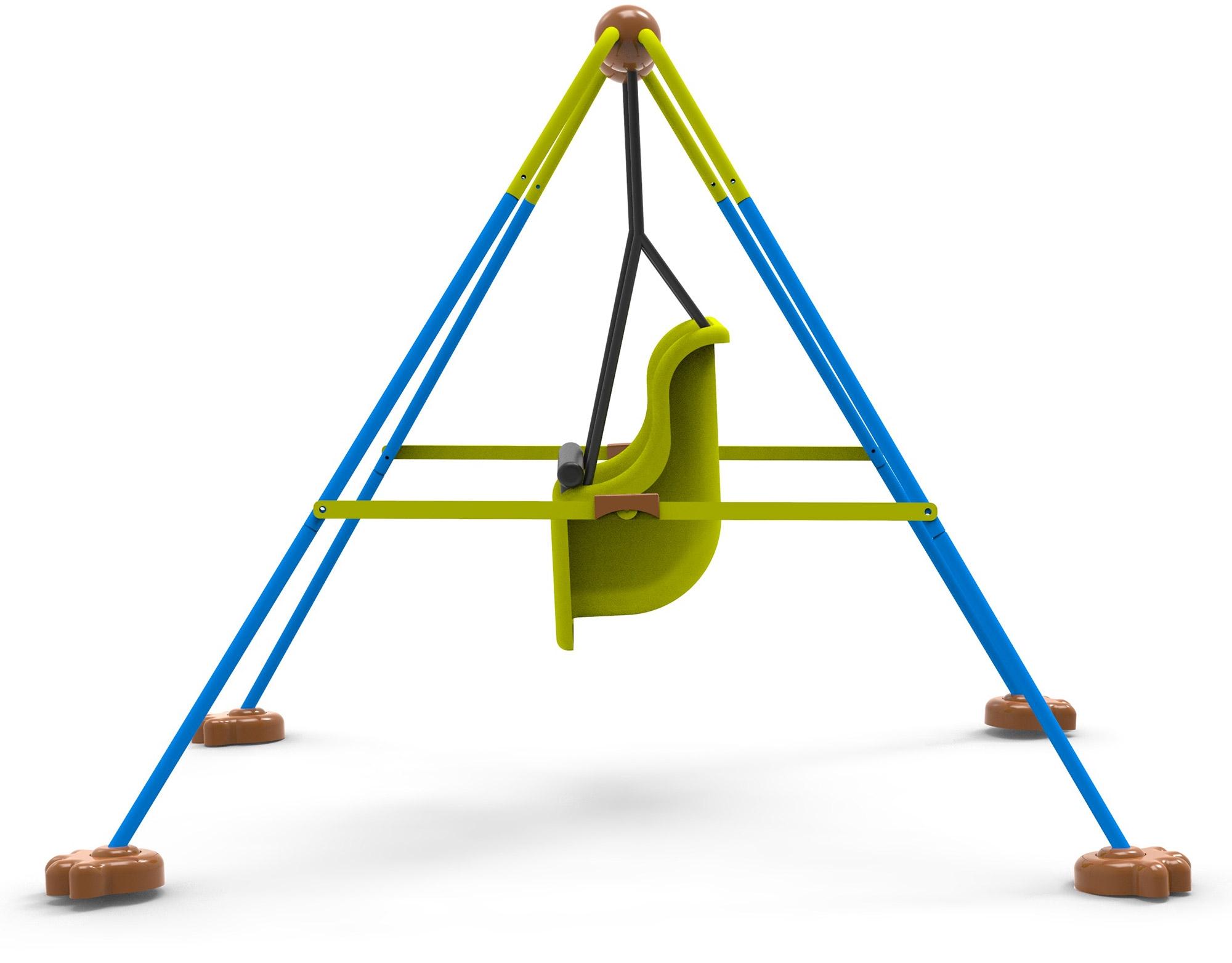 Altalena per Bambini da Giardino 160x115x120 cm in Acciaio Baby Swing