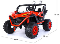 Macchina Elettrica per Bambini 2 Posti 12V Thunder Rosso