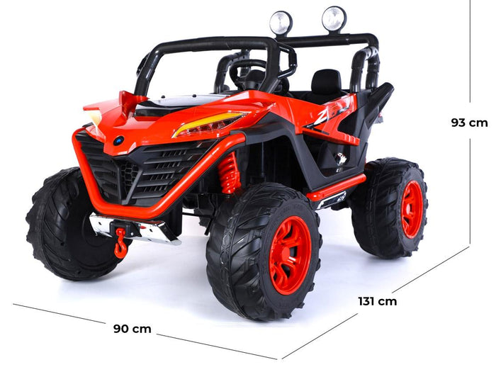 Macchina Elettrica per Bambini 2 Posti 12V Thunder Rosso