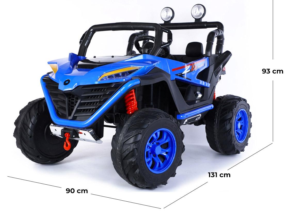 Macchina Elettrica per Bambini 2 Posti 12V Thunder Blu