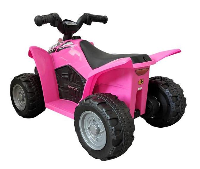 Mini Quad Elettrico per Bambini 6v con Licenza Honda 250X Rosa