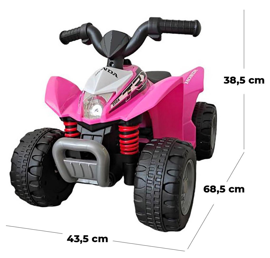 Mini Quad Elettrico per Bambini 6v con Licenza Honda 250X Rosa