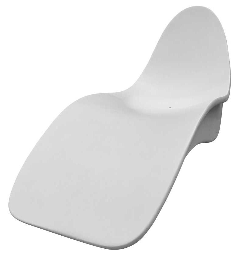 Lettino Chaise Longue da Giardino 178x71x91 cm in Vetroresina Sined  Venere Bianca