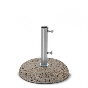 Base per Ombrellone da Giardino con Tubo Ø45 mm in Acciaio Grigio