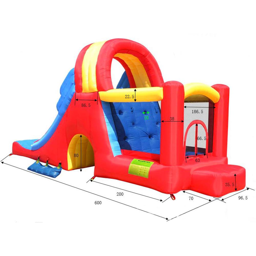 Mega Scivolo Combo Giostra Castello Gonfiabile con Pompa Inclusa Happy Hop