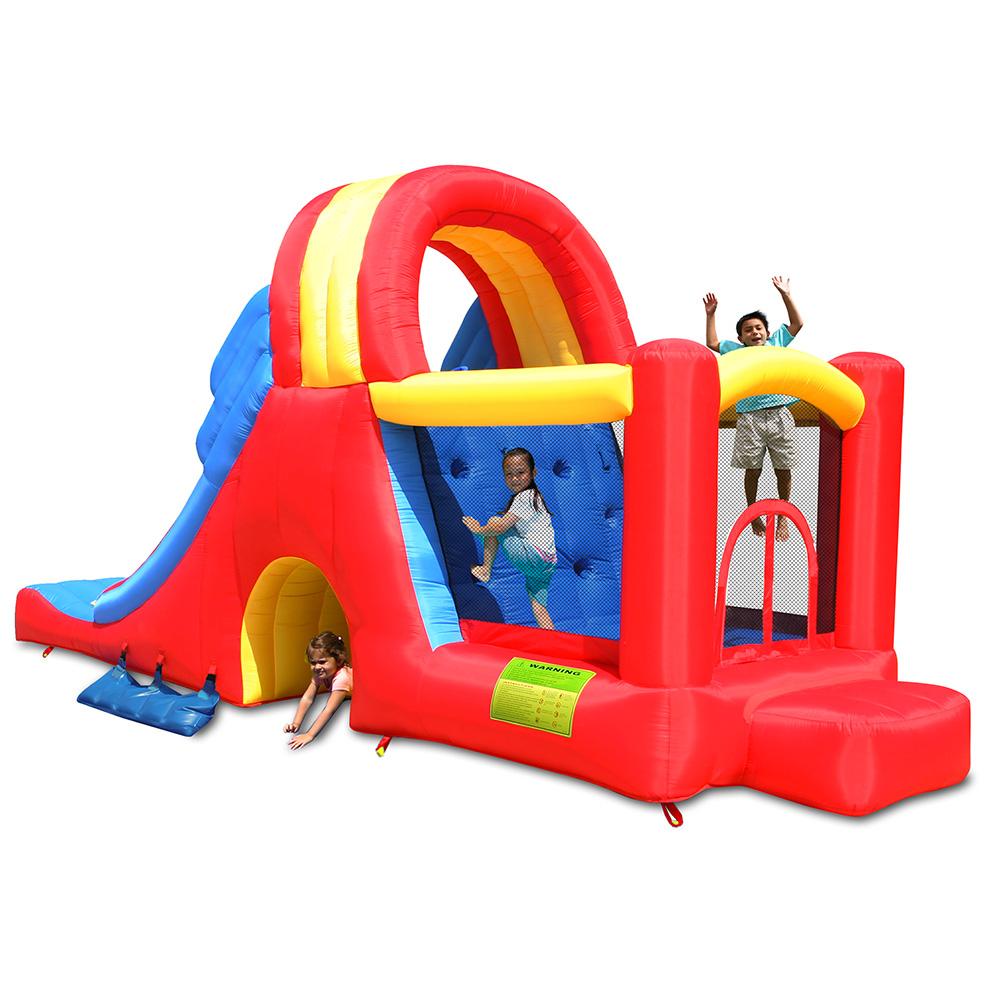 Mega Scivolo Combo Giostra Castello Gonfiabile con Pompa Inclusa Happy Hop