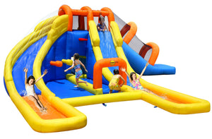 Castello Giostra Gonfiabile Parco Acquatico con Pompa Inclusa Happy Hop