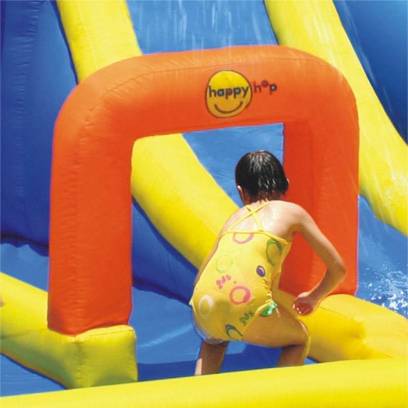 Castello Giostra Gonfiabile Parco Acquatico con Pompa Inclusa Happy Hop