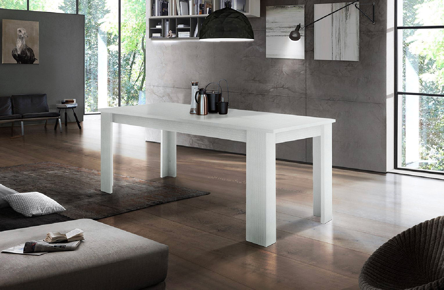 Tavolo Allungabile 160/210x90x75 cm Jesi Larice bianco