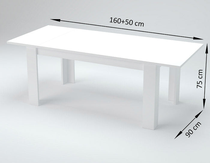 Tavolo Allungabile 160/210x90x75 cm Jesi Larice bianco