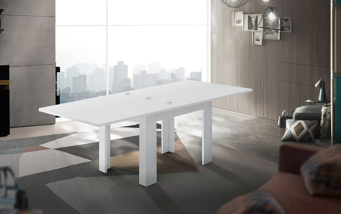 Tavolo Allungabile 90x90/180x75 cm Jesi Bianco Lucido