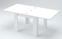 Tavolo Allungabile 90x90/180x75 cm Jesi Bianco Lucido e Cemento