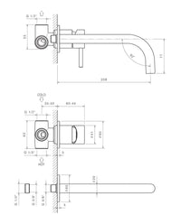 Rubinetto Miscelatore Monocomando Lavabo ad Incasso in Acciaio Inox Satinato Nilo