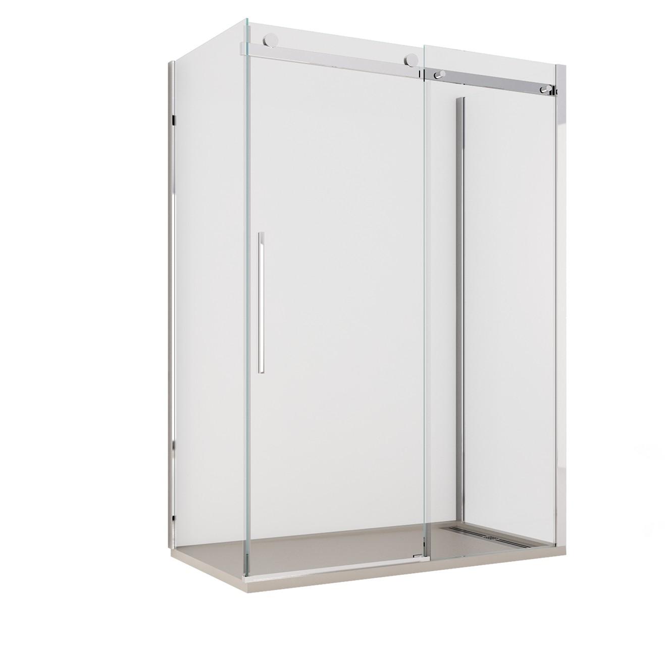 Box Doccia 3 Lati 70x120x70 cm 1 Anta Scorrevole in Cristallo Trasparente 8mm H195 Bonussi Alina