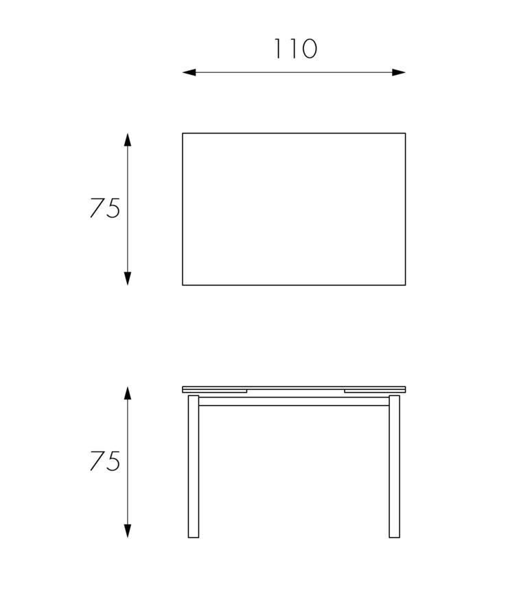 Tavolo Allungabile 110/170x75x75 cm in Metallo con Top in Vetro Bianco