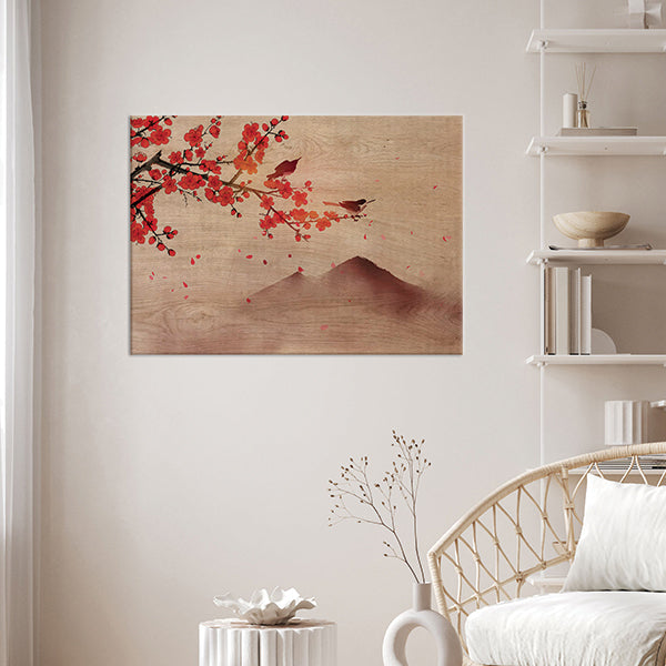 Quadro in Legno Stampato Red Branch 47x67 *FSC