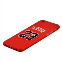 Custodia total protection iPhone 7-Michael Jordan + Pellicola Vetro-Rosso