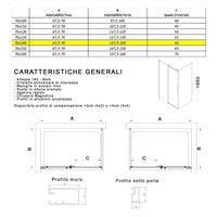 Box Doccia Angolare 70x140 cm 1 Anta Scorrevole in Cristallo Fumè 8mm H195 Bonussi Alina