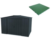 Pavimento per Casetta Box da Giardino 322x233x209 cm in Plastica Verde