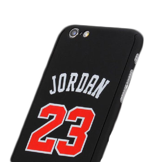 Custodia total protection iPhone 7-Michael Jordan + Pellicola Vetro-Nero