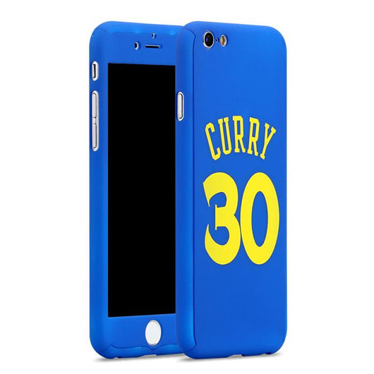 Custodia total protection iPhone 7 Plus-Stephen Curry + Pellicola Vetro-Blu