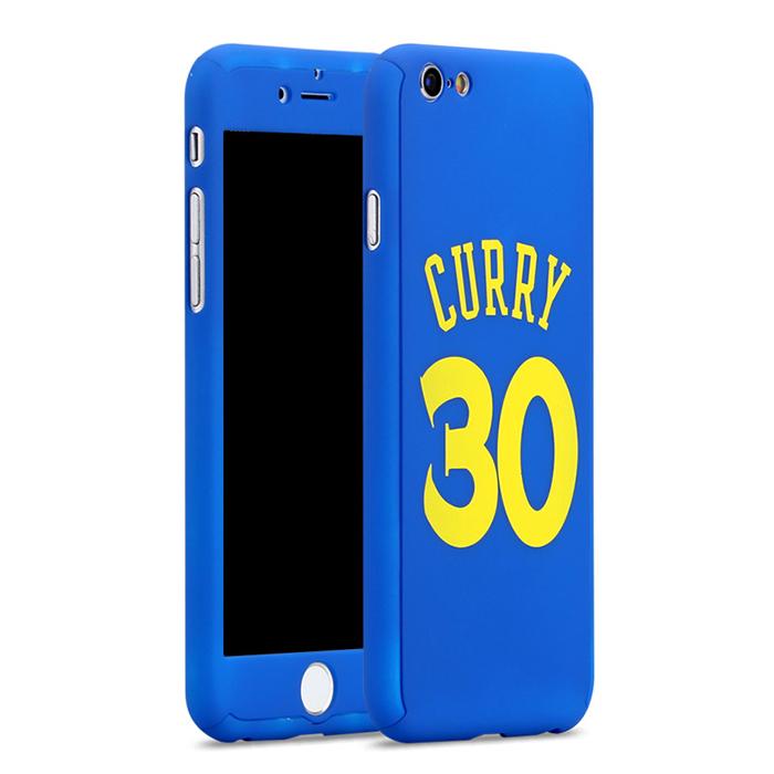 Custodia total protection iPhone 6/6s Plus-Stephen Curry+Pellicola Vetro-Blu