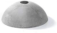 ANDRYS - Base in Cemento con Foro per Tubo 6 cm Diametro, Peso 25 Kg, 38 x 38 x 16 cm 