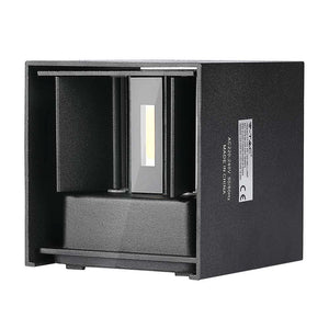 Lampada da parete da 5 W con BridGlux Chip Black Body Square IP65 3000K