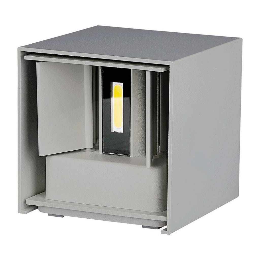 Lampada da parete da 5 W con corpo grigio bridglux Square IP65 3000K