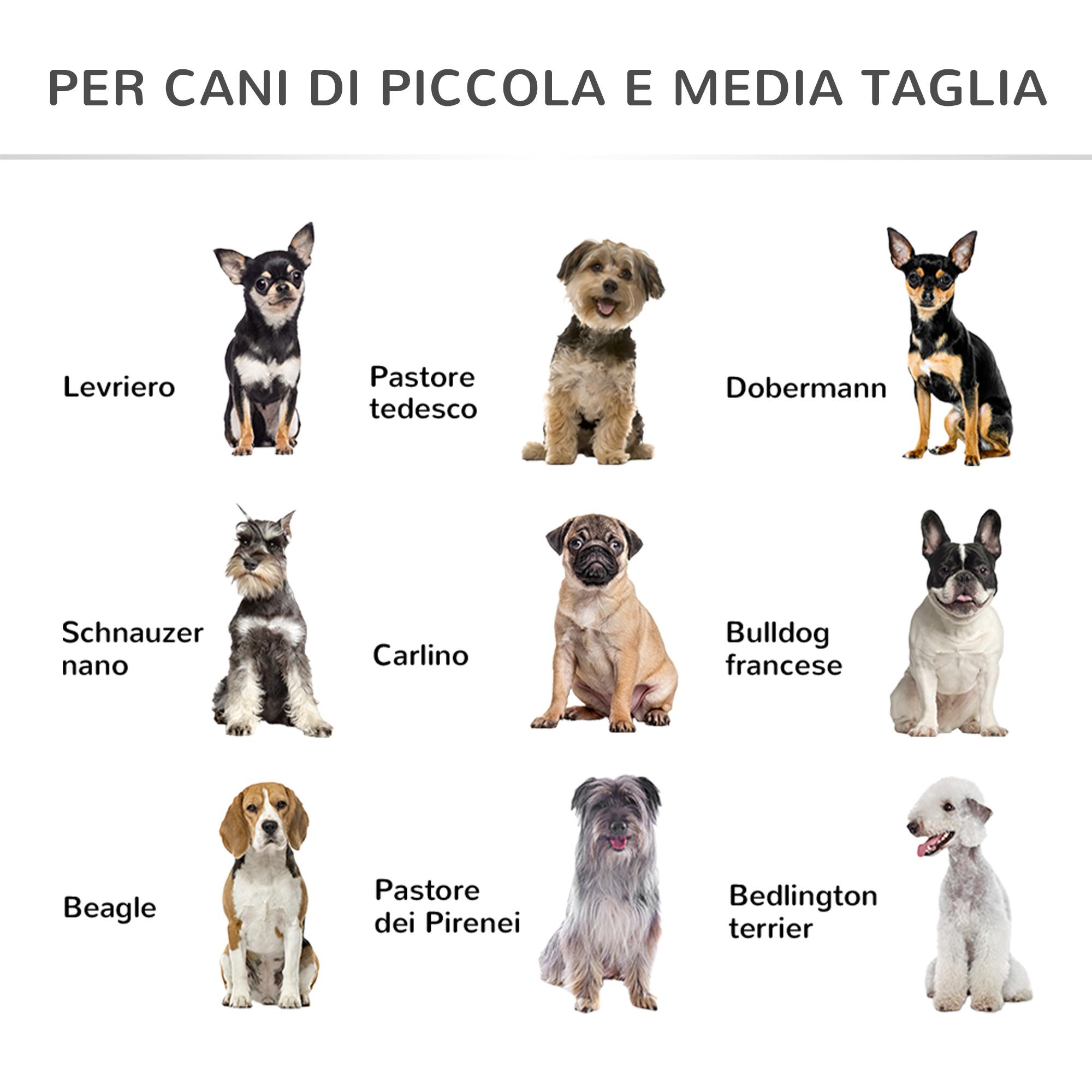 Brandina per Cani Taglia Piccola e Media 111x65,5x19 cm in Acciaio e Tessuto Traspirante Nera