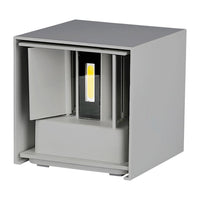 Lampada da parete da 5 W con corpo grigio bridglux Square IP65 4000K