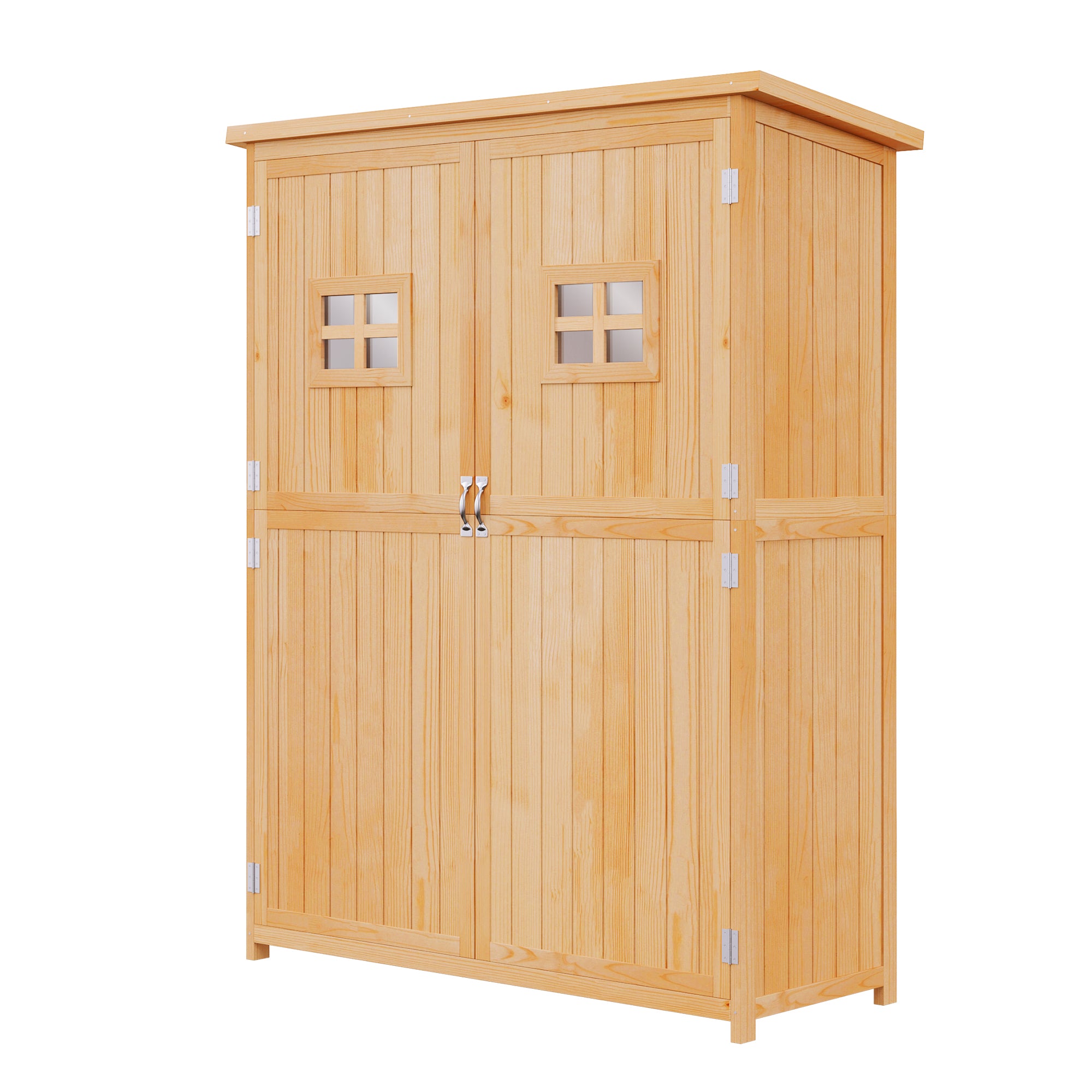 Casetta Box da Giardino 127,5x50x164 cm in Legno Naturale