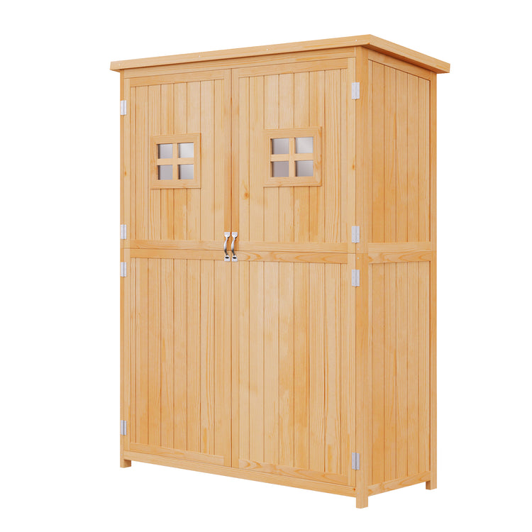 Casetta Box da Giardino 127,5x50x164 cm in Legno Naturale