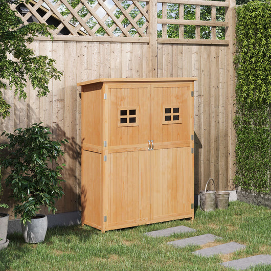 Casetta Box da Giardino 127,5x50x164 cm in Legno Naturale