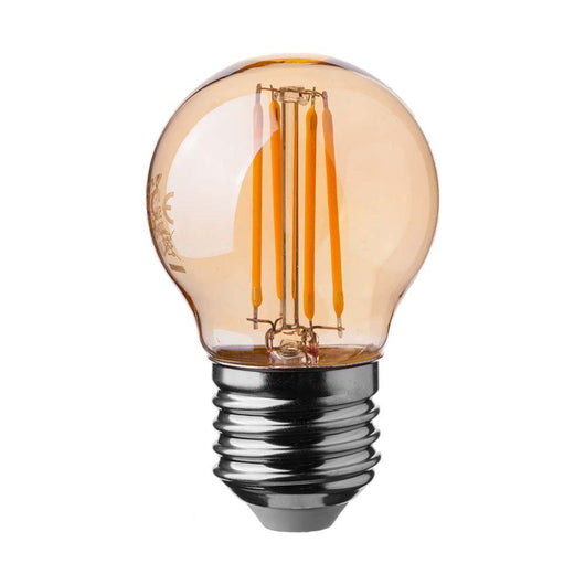 4W G45 Filamento Bulb Amber Cover 2200K E27