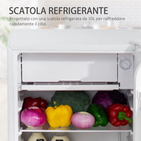 Frigo Portatile Elettrico 161W 47,5x44,2x84 cm 91L Termostato Regolabile Bianco