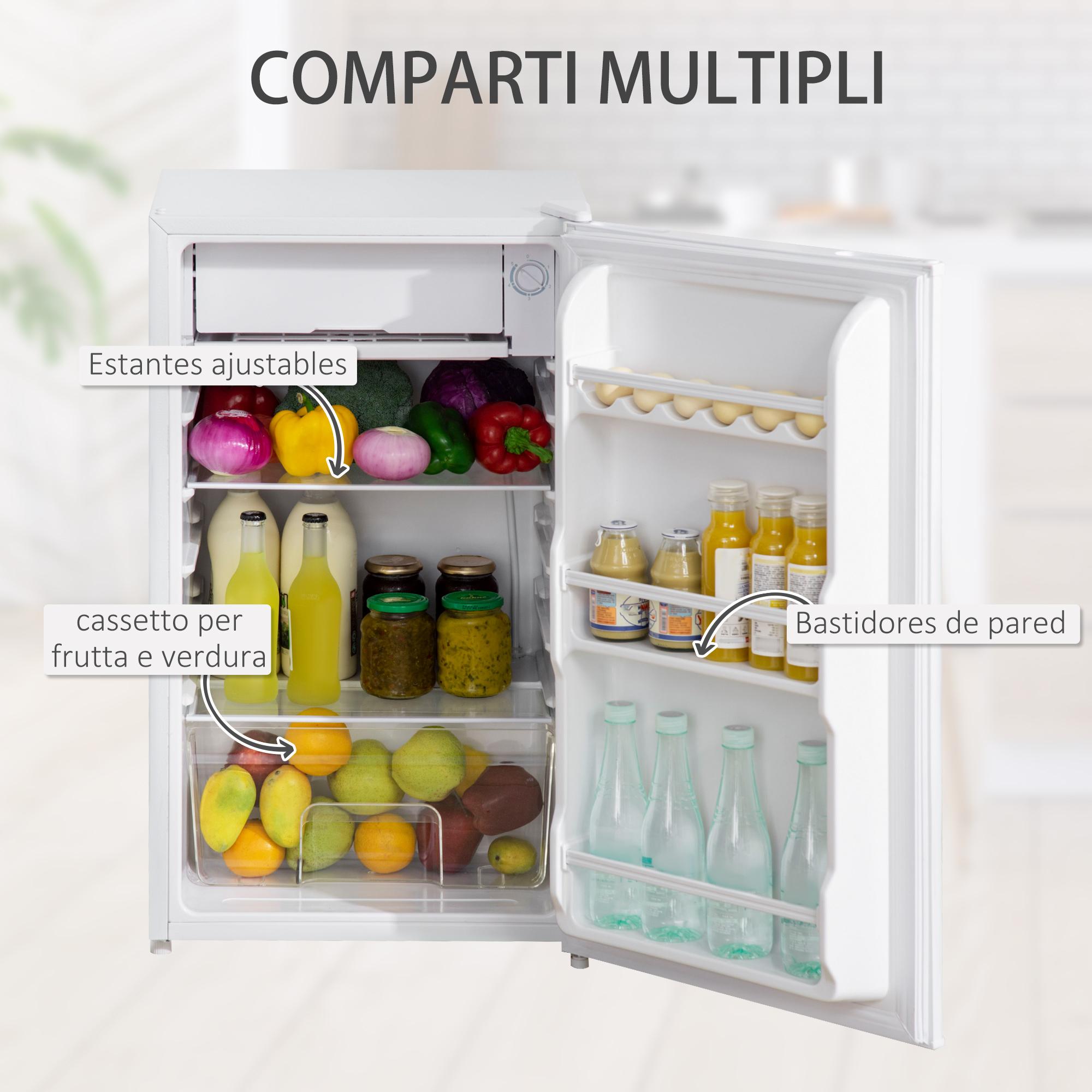 Frigo Portatile Elettrico 161W 47,5x44,2x84 cm 91L Termostato Regolabile Bianco