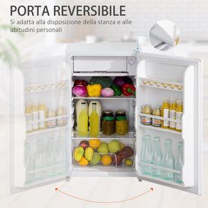 Frigo Portatile Elettrico 161W 47,5x44,2x84 cm 91L Termostato Regolabile Bianco