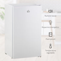 Frigo Portatile Elettrico 161W 47,5x44,2x84 cm 91L Termostato Regolabile Bianco