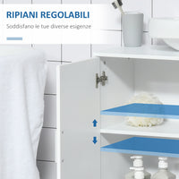 Mobile Sottolavello da Bagno 60x30x60 cm in MDF Bianco