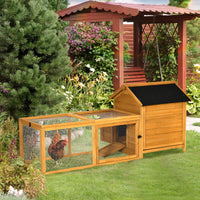 Pollaio Gabbia per Galline da Giardino 180x92x78 cm in Legno Giallo