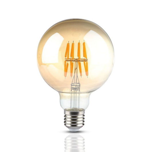 8W G95 Bulbo a LED Bulb Amber Glass 2200K E27