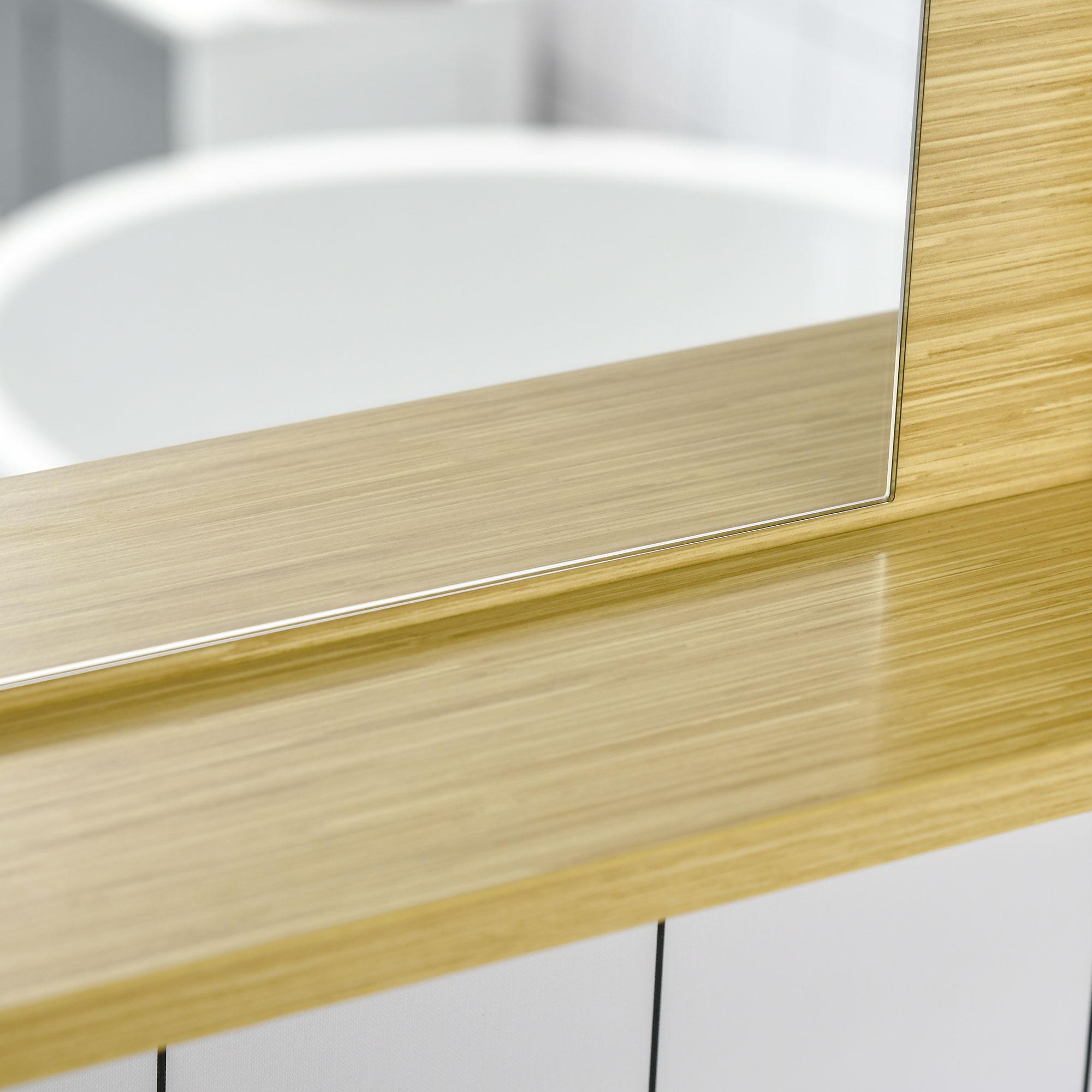 Pensile da Bagno con Specchio 80x12,5x70 cm 5 Ripiani in MDF