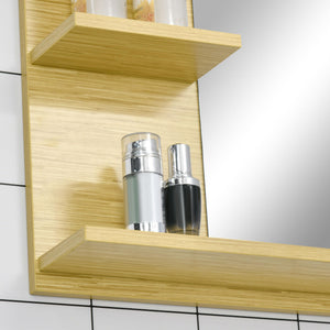 Pensile da Bagno con Specchio 80x12,5x70 cm 5 Ripiani in MDF