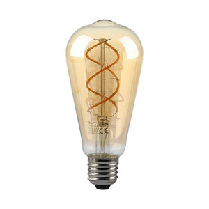 5W ST64 Bulb filamento 1800k vetro ambra