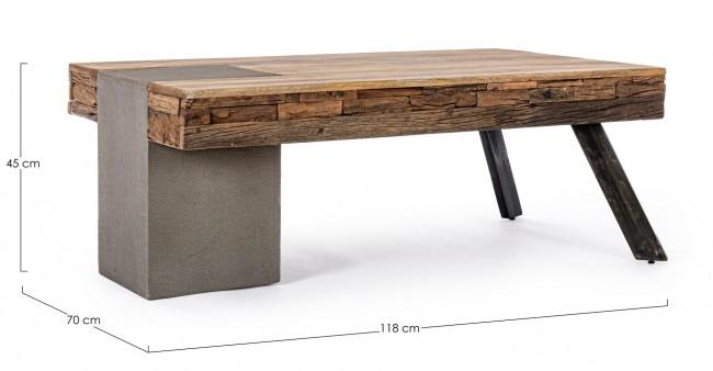 Tavolino Basso 118x70x45 cm in Legno