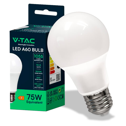 Bulbo LED - 10,5 W E27 A60 Termoplastico 3000K