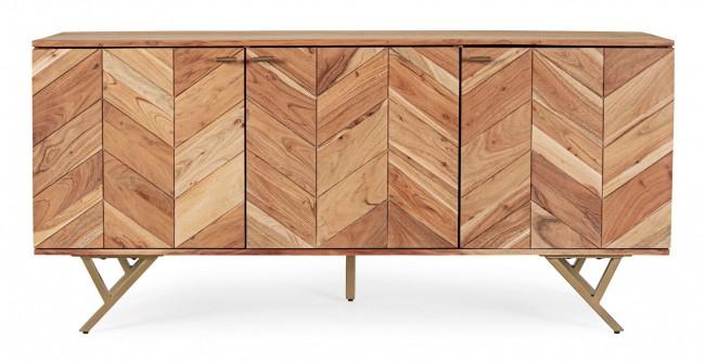 Credenza 3 Ante 160x40x76 cm in Legno Marrone