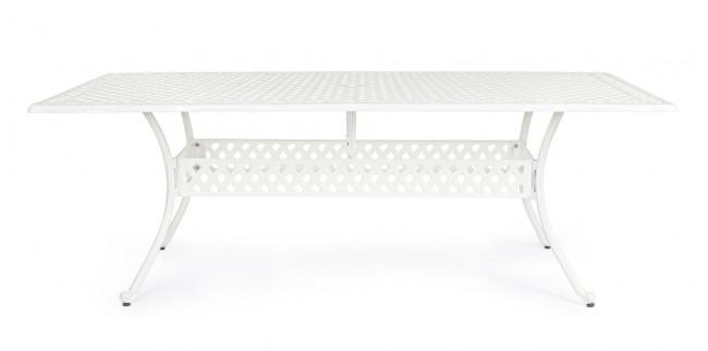 Tavolo da Giardino 213x107x73 cm in Alluminio Bianco