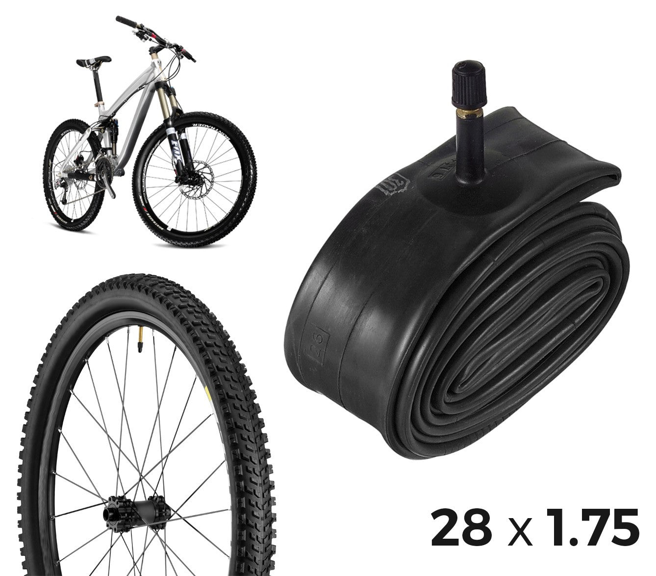 Camera d'Aria per Bicicletta 28x1,75 Riparazione Fortaura